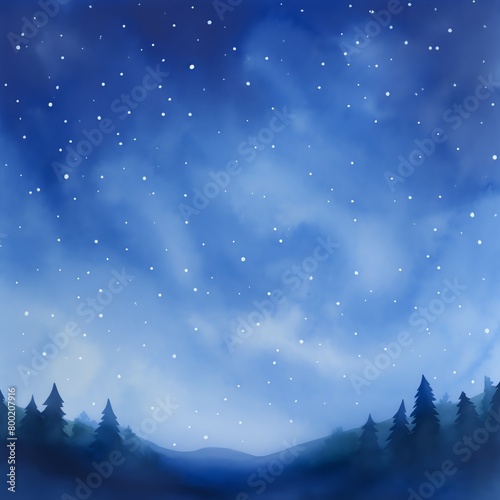 A breathtaking night sky filled with stars, viewed from a remote location, free from light pollution, showcasing the aweinspiring beauty of the cosmos in all its glory. cartoon drawing, water color st