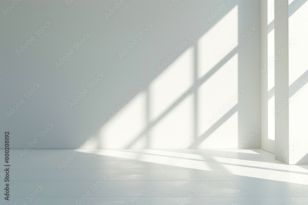 Modern White Room with Geometric Shadow Patterns
Modern White Room with Geometric Shadow Patterns