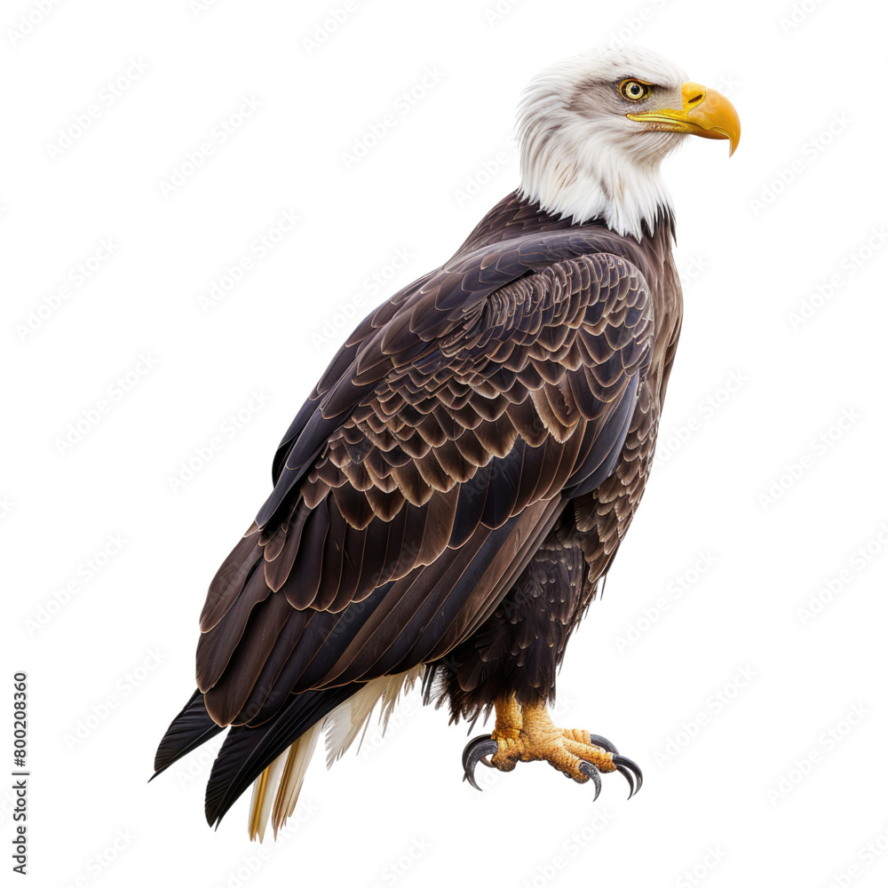 Obraz premium Bald eagle isolated on transparent background