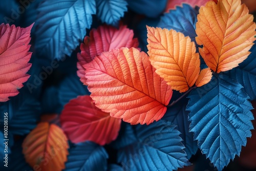 A stunning display of brightly colored leaves  highlighting the beauty of nature s transformations