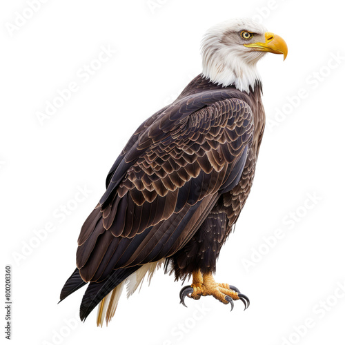 Bald eagle isolated on transparent background