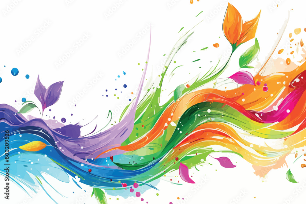 Decorative colorful floral background