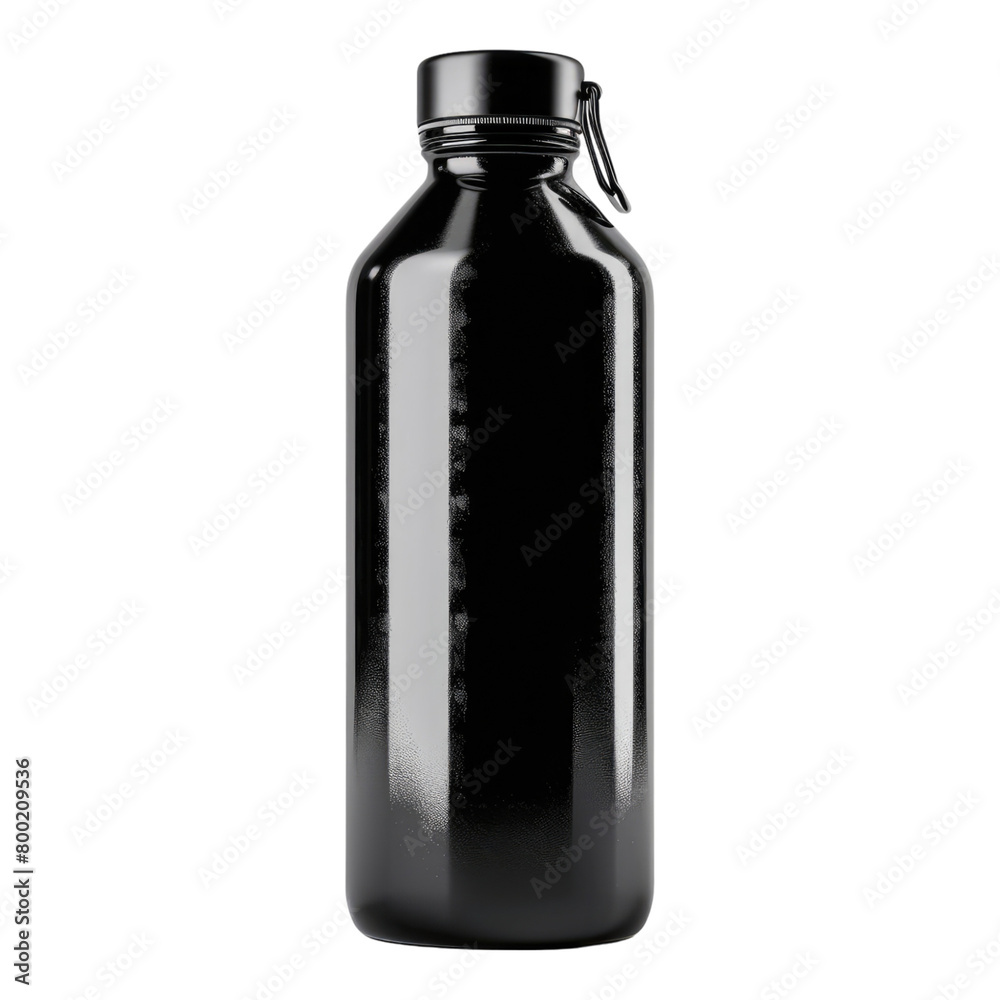 Black water bottle isolated on transparent background Black water bottle isolated on transparent background