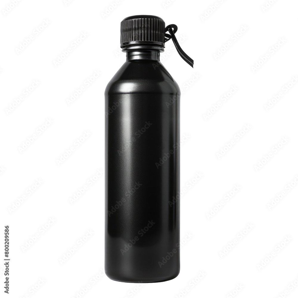 Black water bottle isolated on transparent background Black water bottle isolated on transparent background