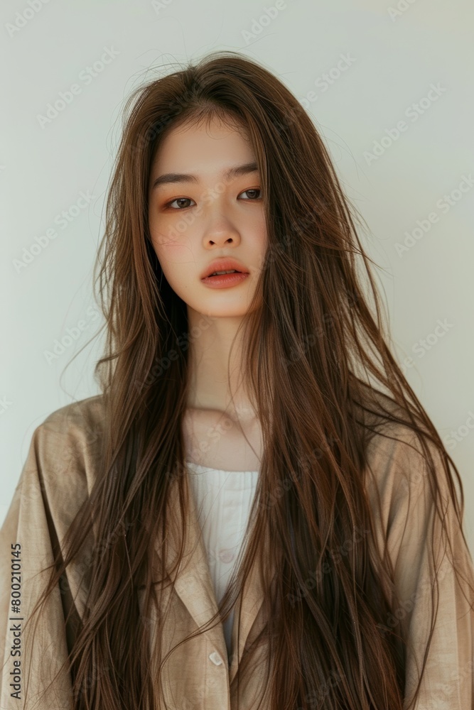 Portrait of korean girl looking at the camera Portrait of korean girl looking at the camera