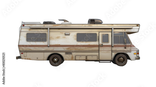 RV vacation isolated on transparent background