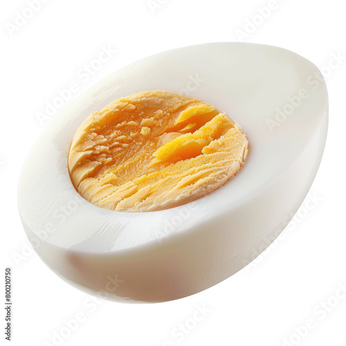 Boiled egg isolated on transparent background