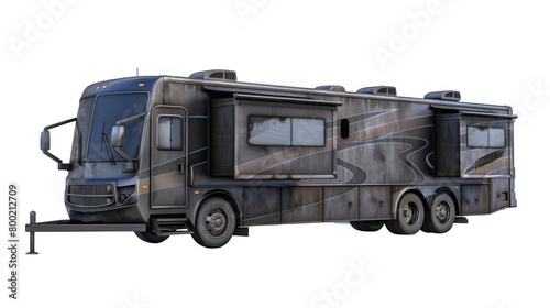RV toy hauler isolated on transparent background