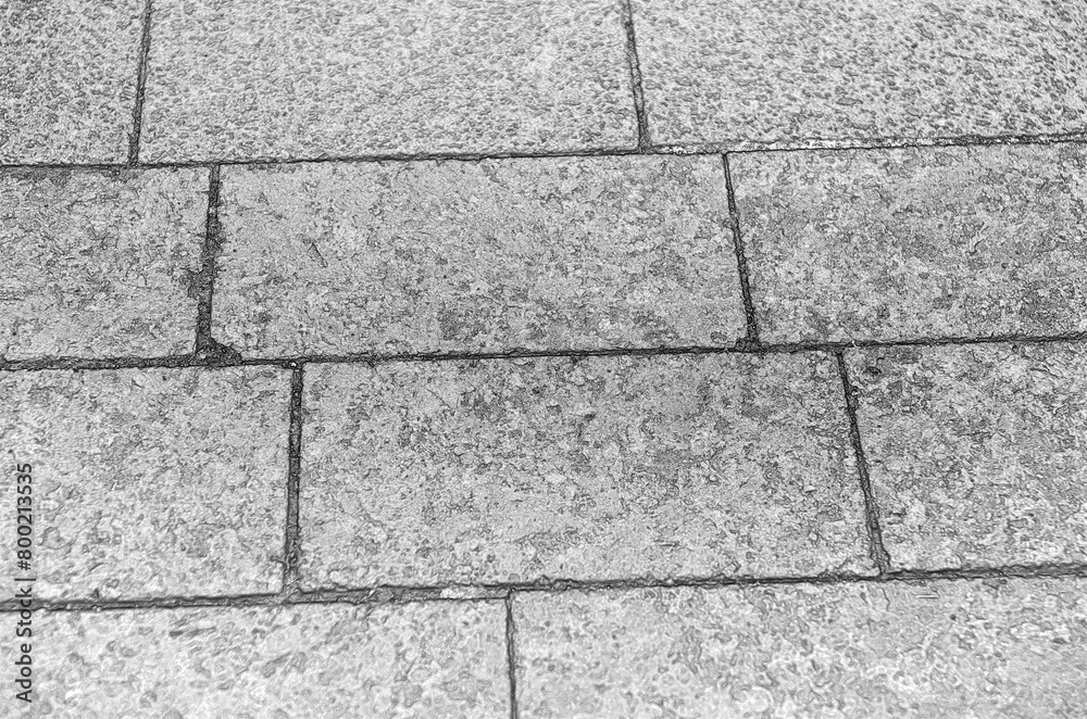 Naklejka premium City pavement texture. Pencil sketch drawing illustration