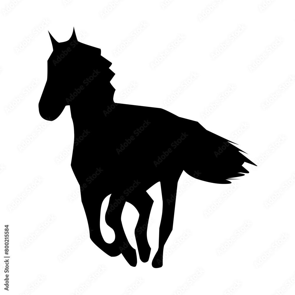 Fototapeta premium Of vector horses silhouettes
