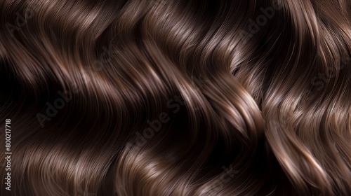 Curly brown hair texture abstract background. Close up of hair.