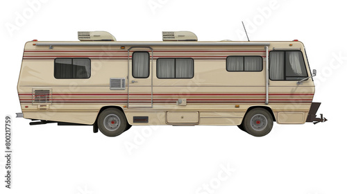 RV retirement isolated on transparent background