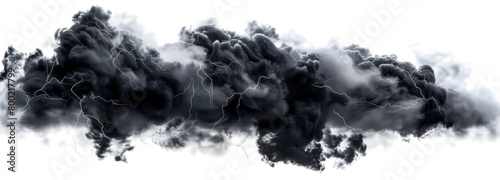 Obraz na płótnie black clouds storm smoke isolated on transparent background w salonie