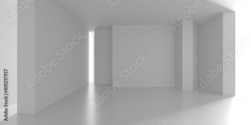 Wallpaper Mural Minimalistic room space. White clean empty architecture interior Torontodigital.ca