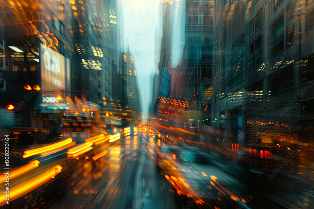 Abstract Motion Blur City
