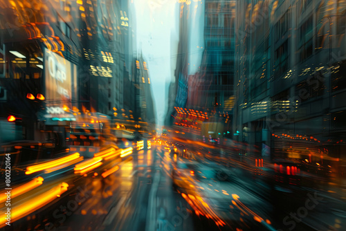 Abstract Motion Blur City 