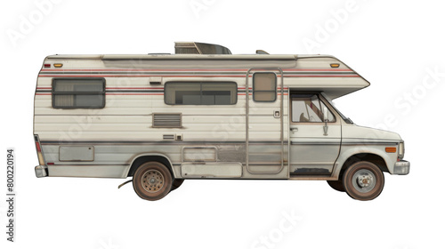 RV road trip isolated on transparent background