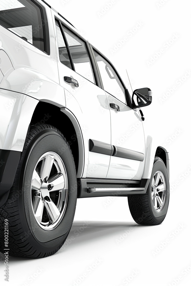 White SUV car isolated on white background
White SUV car isolated on white background