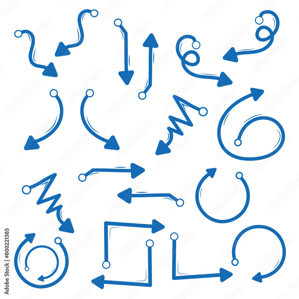 Vector illustration Arrow Set, symbol set icon 