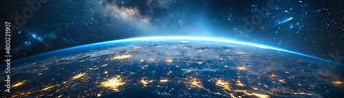 The planet's nocturnal view from outer space photo