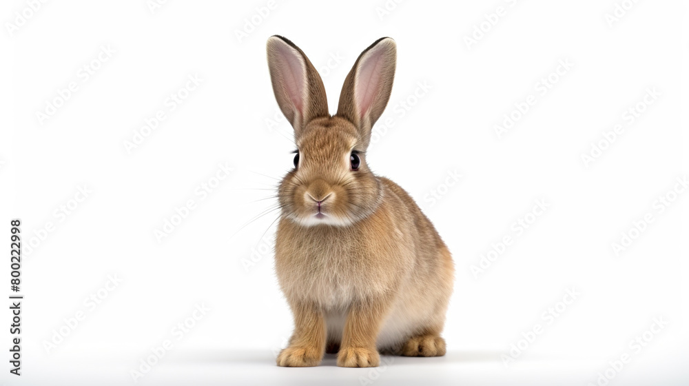 Rabbit's animal outline isolated on a white background Rabbit's animal outline isolated on a white background
