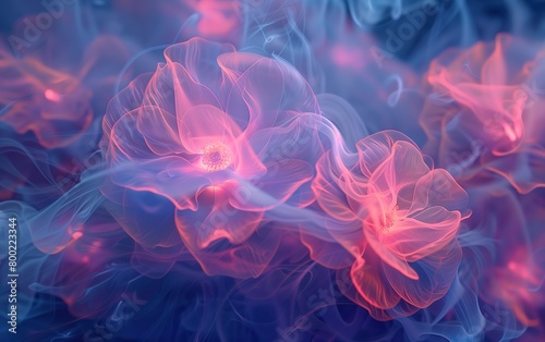 Abstract Smoke Flower Background