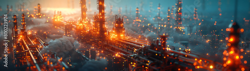 A conceptual visualization of cloud systems as pipelines connecting different industries