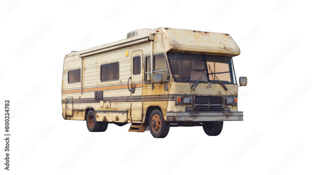 RV sunset isolated on transparent background