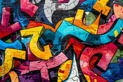Vibrant Urban Graffiti Art Seamless Pattern  Capturing the Energy and Creativity of Street Culture