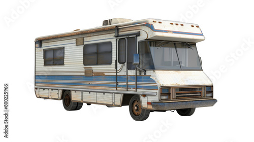 RV truck camper isolated on transparent background