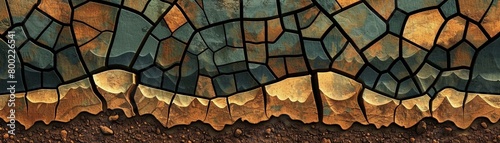 An image showing cracks on dry land, symbolizing the consequences of climate change and global warming on land