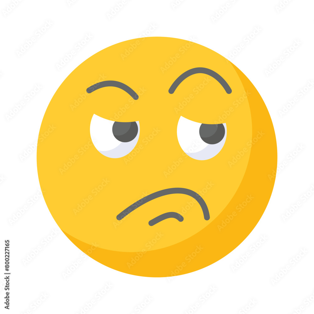 Pixel perfect icon of jealous emoji, isolated on white background Pixel perfect icon of jealous emoji, isolated on white background