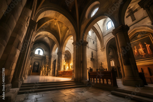 Interior of the cathedral of the holy sepulcher