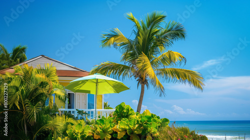 beach house with palm trees © Jeanette