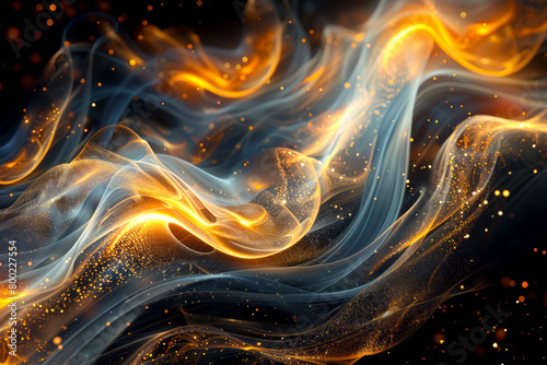 Golden Dust: Captivating Fractal Swirls in Stunning Imagery