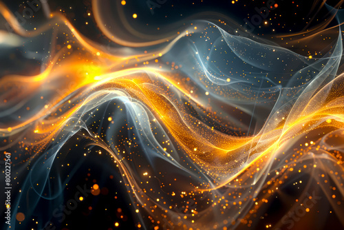 Golden Dust Swirls: Captivating Fractal Images