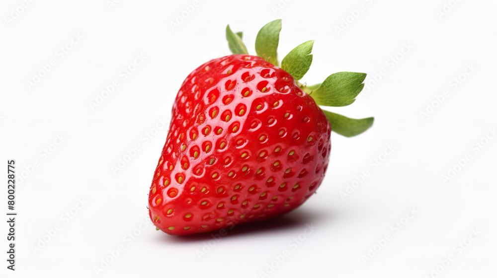 Fresh strawberry in close-up isolated on a blank white background Fresh strawberry in close-up isolated on a blank white background