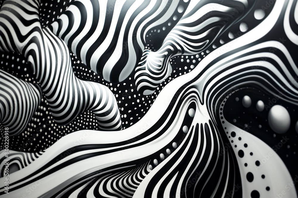 Monochrome Futurism: Exploring Visual Patterns in Black and White Art