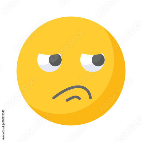Disgusted emoji vector design, customizable unique vector