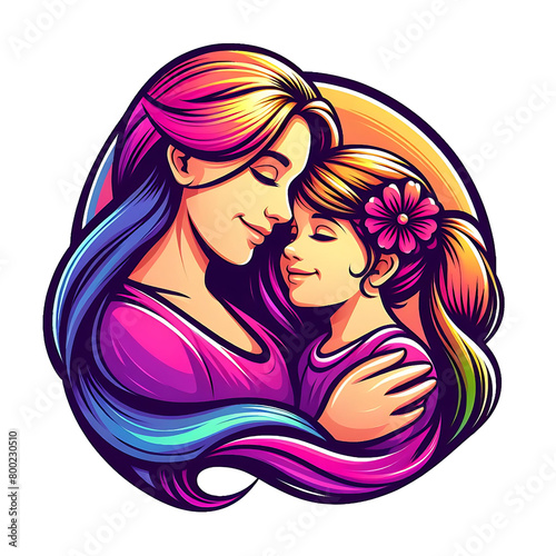 Illustration with mothers day design