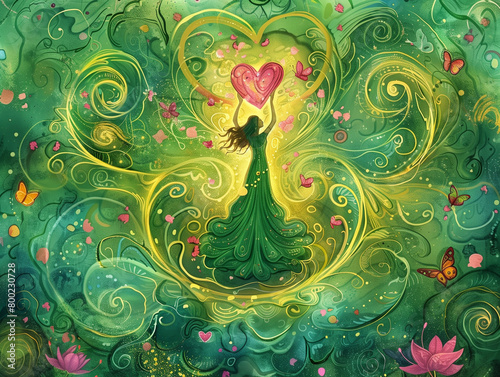 Harmonious Heart raising by a beauty,Lotus Amidst Swirling Waves