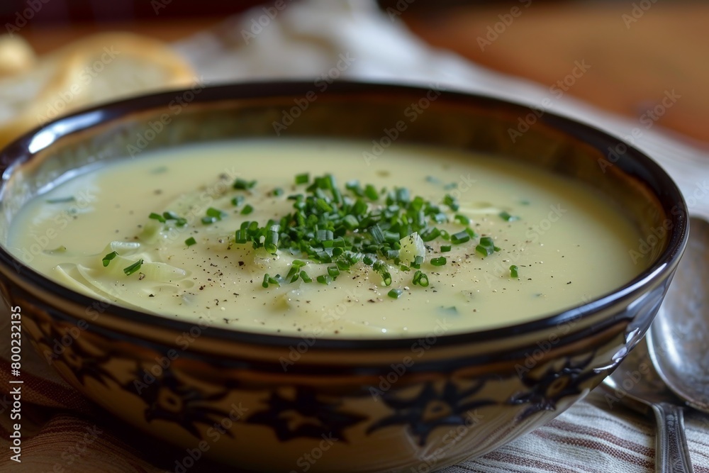French creamy leek and potato soup French creamy leek and potato soup