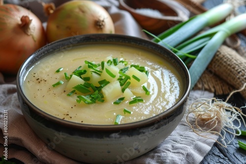 French leek potato and onion soup