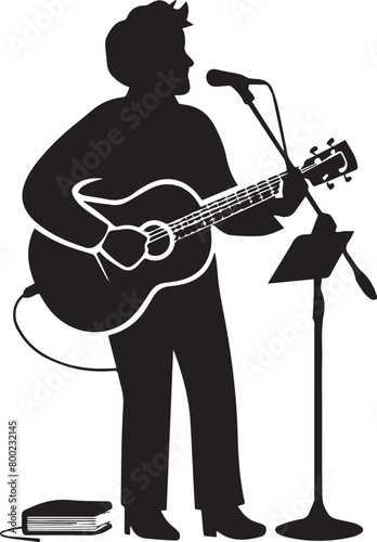 Man Singer Songwriter Silhouette