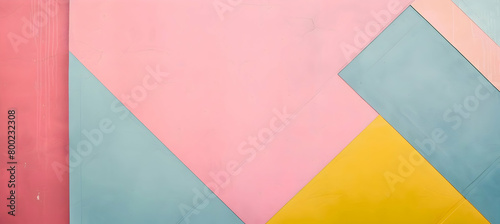 An abstract composition in HD, showcasing a blend of subtle geometric shapes in pastel tones, designed to convey calmness and simplicity