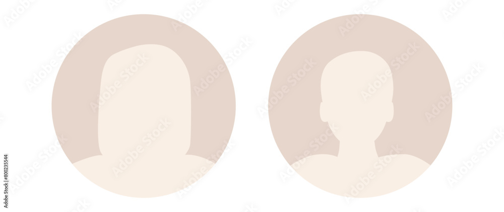Vector flat illustration. Stylish pastel profile of a woman and a man. Avatar, user profile, person icon, silhouette, profile picture. Suitable for social network profiles, icons. Vector flat illustration. Stylish pastel profile of a woman and a man. Avatar, user profile, person icon, silhouette, profile picture. Suitable for social network profiles, icons.