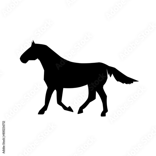 Horse silhouettes graphic vector illustration