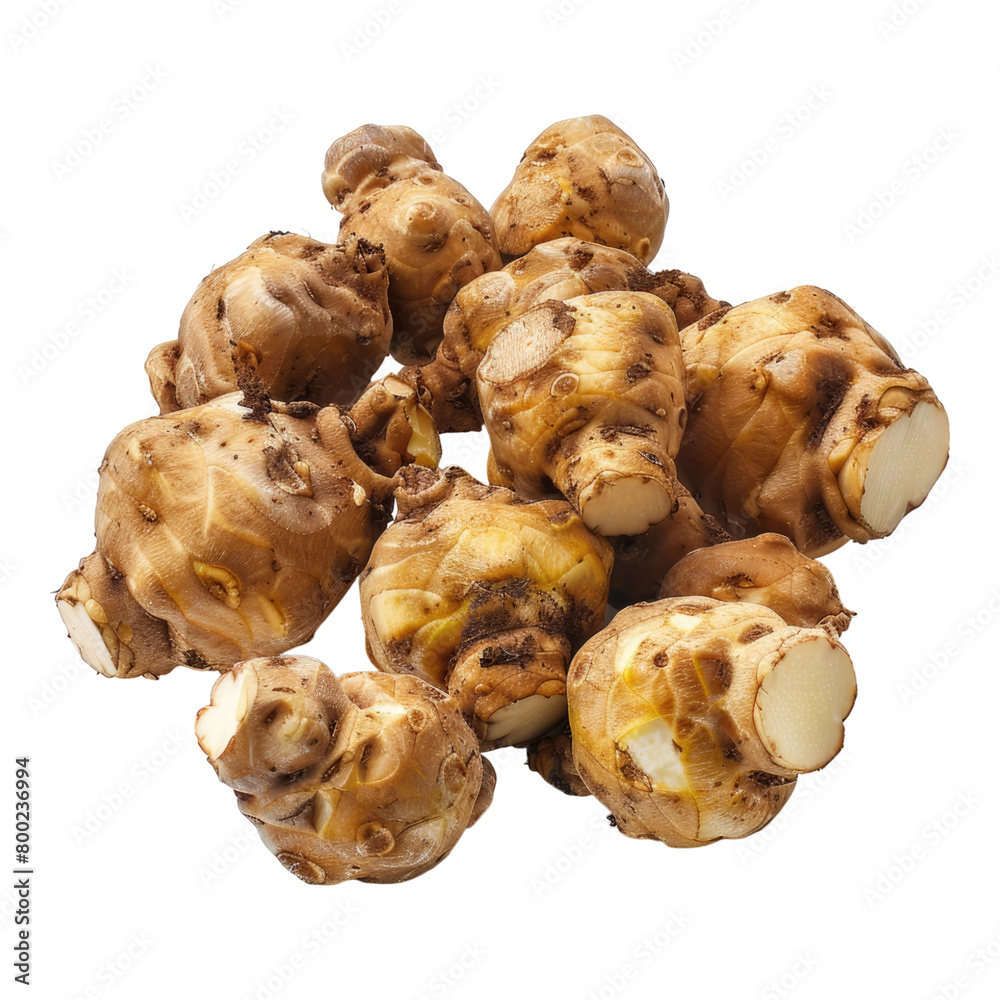 Sunchokes isolated on transparent background Sunchokes isolated on transparent background