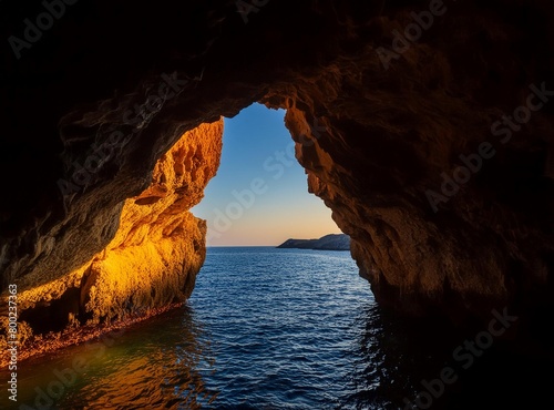 Cave in the coast of the sea in Spain