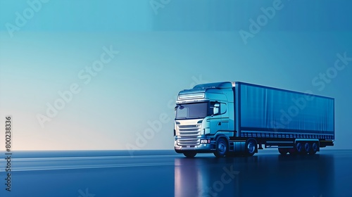 A cover for a cargo transportation website, Grey and blue color, banner style photo